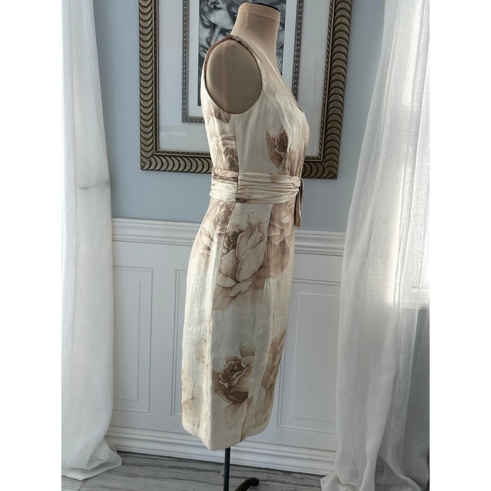 NWT Jones New York Sheath Dress Jacket Set Cream Floral Mother of Bride Size 4 - Picture 3 of 8
